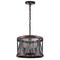 Cwi Lighting Parsh 3 Light Drum Shade Chandelier With Pewter Finish 9954P16-3-101 - alternate 1
